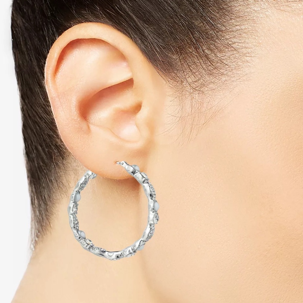 Givenchy silver tone earrings NWT